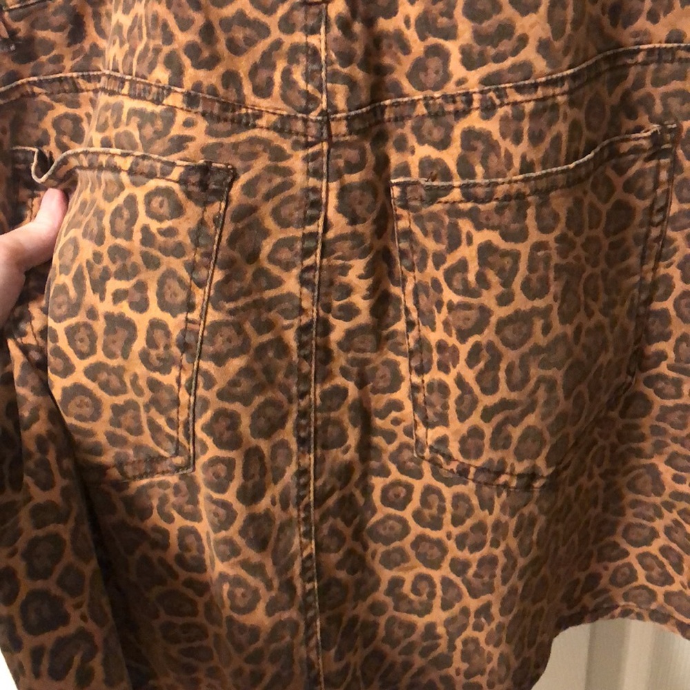 *LAST CALL* Tinseltown Juniors' Animal-Print Denim Mini Dress - Size L NEW - Picture 8 of 8